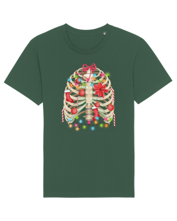 Skeleton Ribs Christmas Tree Bottle Green