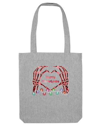 Skeleton Hands Merry Christmas Heather Grey