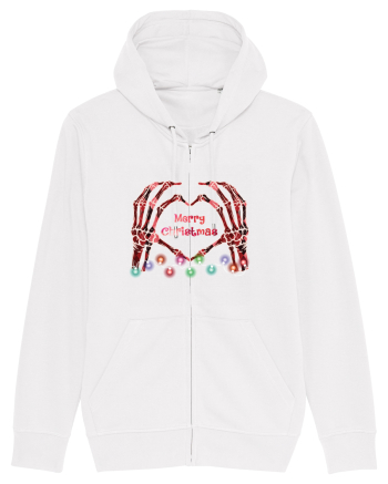 Skeleton Hands Merry Christmas White