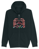 Skeleton Hands Merry Christmas Hanorac cu fermoar Unisex Connector