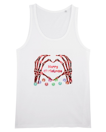 Skeleton Hands Merry Christmas White