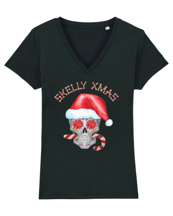 Skelly Xmas Skull Christmas Candy Black