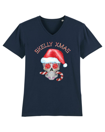 Skelly Xmas Skull Christmas Candy French Navy