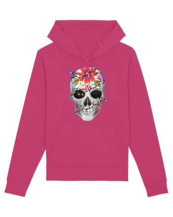 Skull With Christmas Lights Raspberry