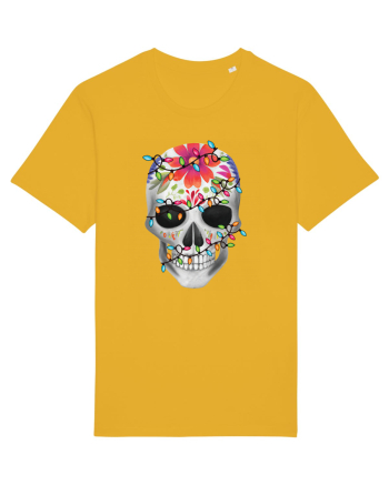 Skull With Christmas Lights Spectra Yellow