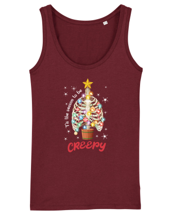 Tis' The Season To Be Creepy Burgundy