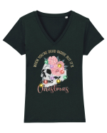 When You're Dead Inside But It's Christmas Tricou mânecă scurtă guler V Damă Evoker