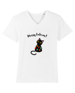Merry Catmas Tricou mânecă scurtă guler V Bărbat Presenter