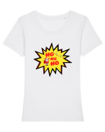 ho ho ho Tricou mânecă scurtă guler larg fitted Damă Expresser