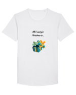all i want for Christmas is ... Tricou mânecă scurtă guler larg Bărbat Skater