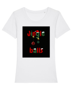 Jingle Balls Tricou mânecă scurtă guler larg fitted Damă Expresser