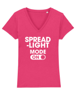 Spread Light Mode ON Tricou mânecă scurtă guler V Damă Evoker