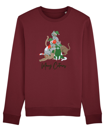 Merry Catmas Green Burgundy
