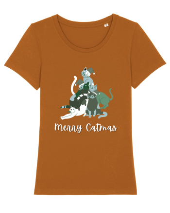 Merry Catmas white Roasted Orange