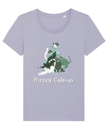 Merry Catmas white Lavender