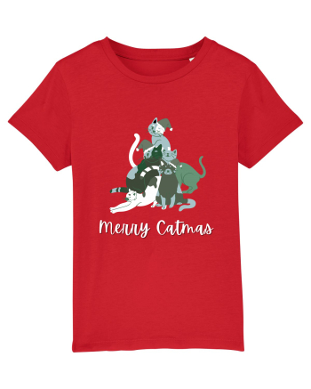 Merry Catmas white Red