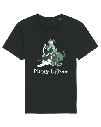 Merry Catmas white Black