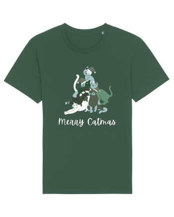 Merry Catmas white Bottle Green