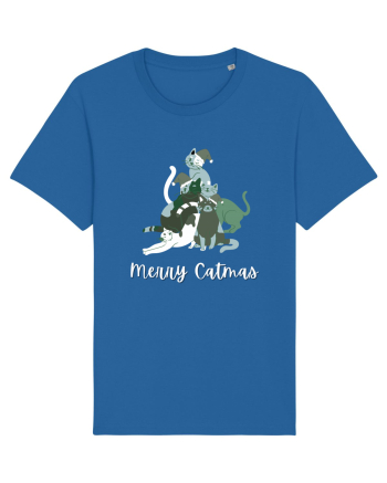 Merry Catmas white Royal Blue