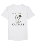 meowy catmas 3 Tricou mânecă scurtă guler larg Bărbat Skater