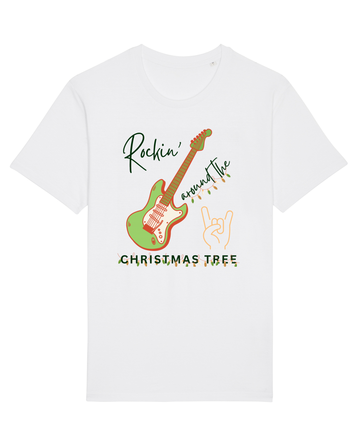 Tricou mânecă scurtă Unisex Rocker White