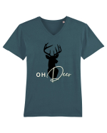oh deer 2 Tricou mânecă scurtă guler V Bărbat Presenter