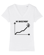 My investment Tricou mânecă scurtă guler V Damă Evoker