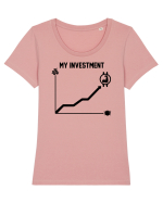 My investment Tricou mânecă scurtă guler larg fitted Damă Expresser