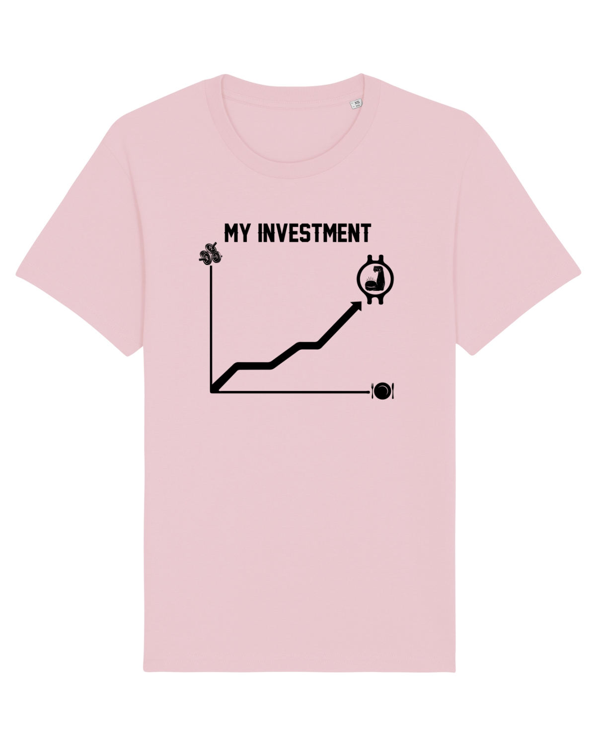 Tricou mânecă scurtă Unisex Rocker Cotton Pink