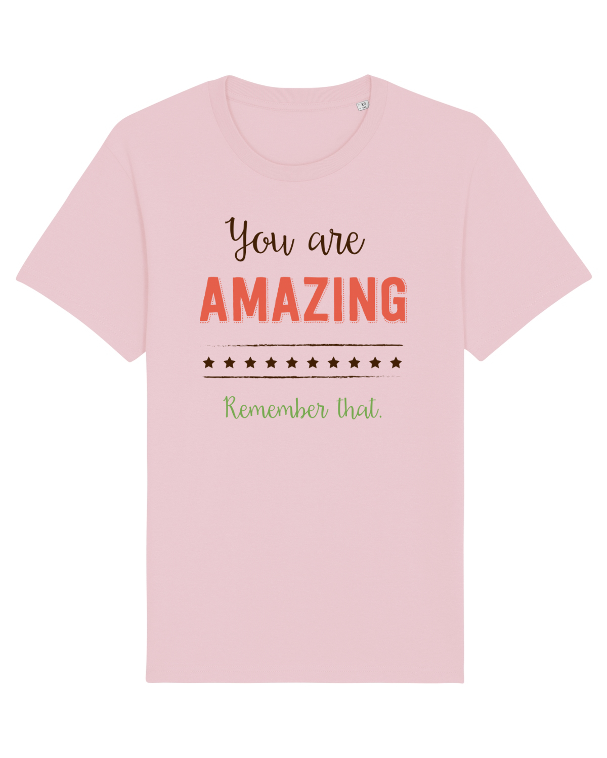 Tricou mânecă scurtă Unisex Rocker Cotton Pink