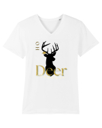 oh deer 4 Tricou mânecă scurtă guler V Bărbat Presenter