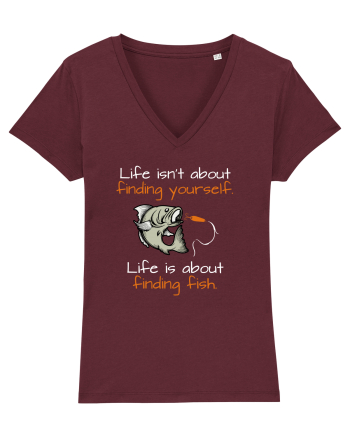 Life is about finding fish Burgundy