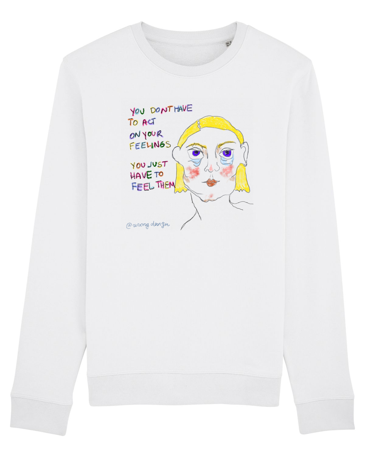 Bluză mânecă lungă Unisex Rise White