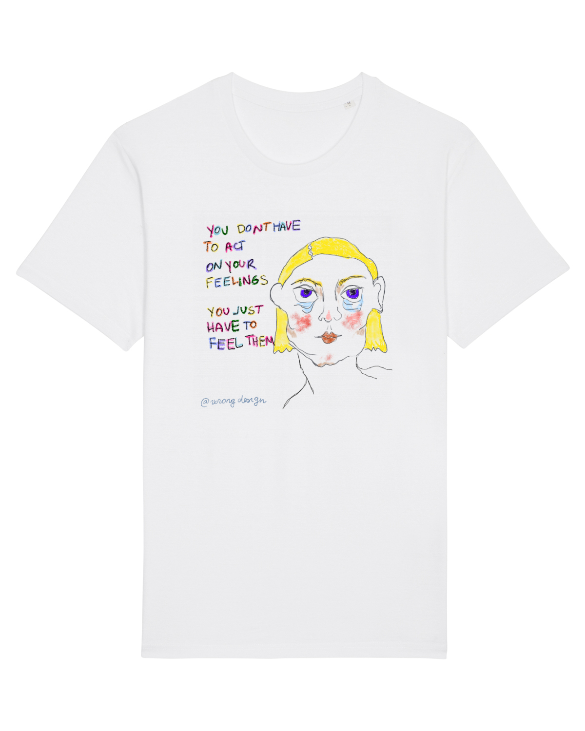 Tricou mânecă scurtă Unisex Rocker White