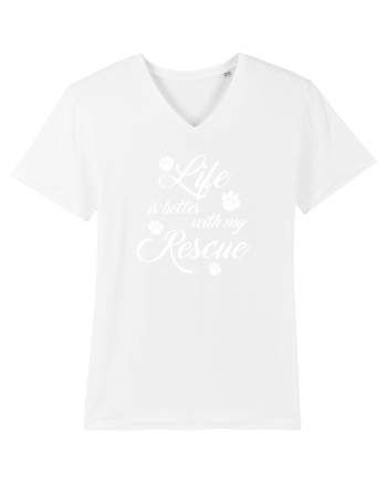 Life is better with my rescue White