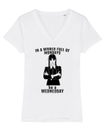 In A World Full Of Mondays Be A Wednesday Tricou mânecă scurtă guler V Damă Evoker
