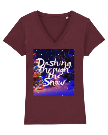 dashing through the snow Burgundy