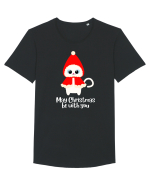 may christmas be with you Tricou mânecă scurtă guler larg Bărbat Skater