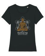 Freedom Tricou mânecă scurtă guler larg fitted Damă Expresser