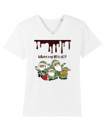 where my ho s at? Tricou mânecă scurtă guler V Bărbat Presenter