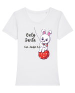 only santa Tricou mânecă scurtă guler larg fitted Damă Expresser