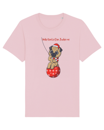 only santa can judge me Cotton Pink