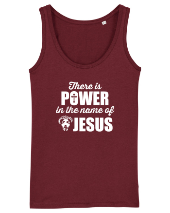 There is power in the name of Jesus Burgundy