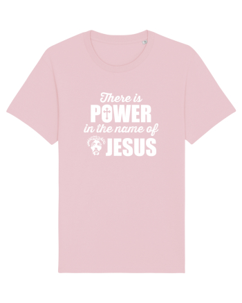 There is power in the name of Jesus Cotton Pink