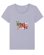 holly jolly Tricou mânecă scurtă guler larg fitted Damă Expresser