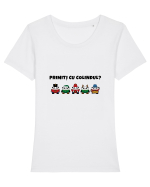 primiti cu colindul? Tricou mânecă scurtă guler larg fitted Damă Expresser