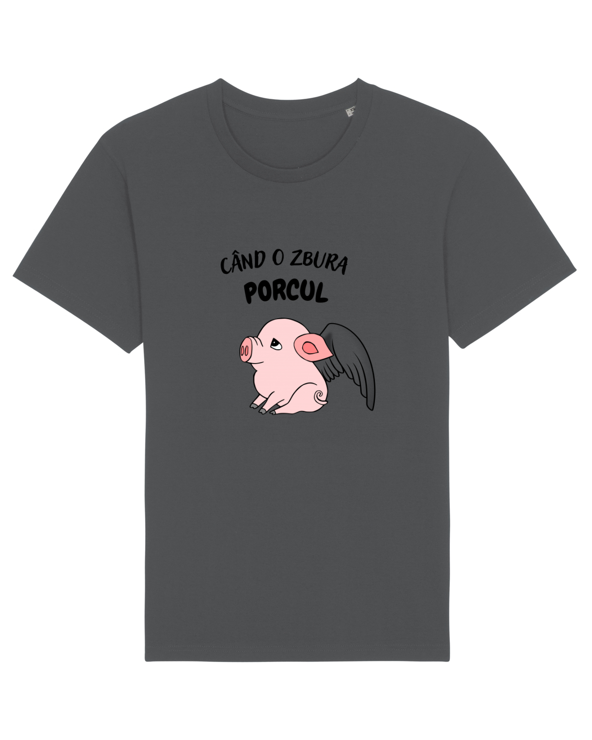 Tricou mânecă scurtă Unisex Rocker Anthracite