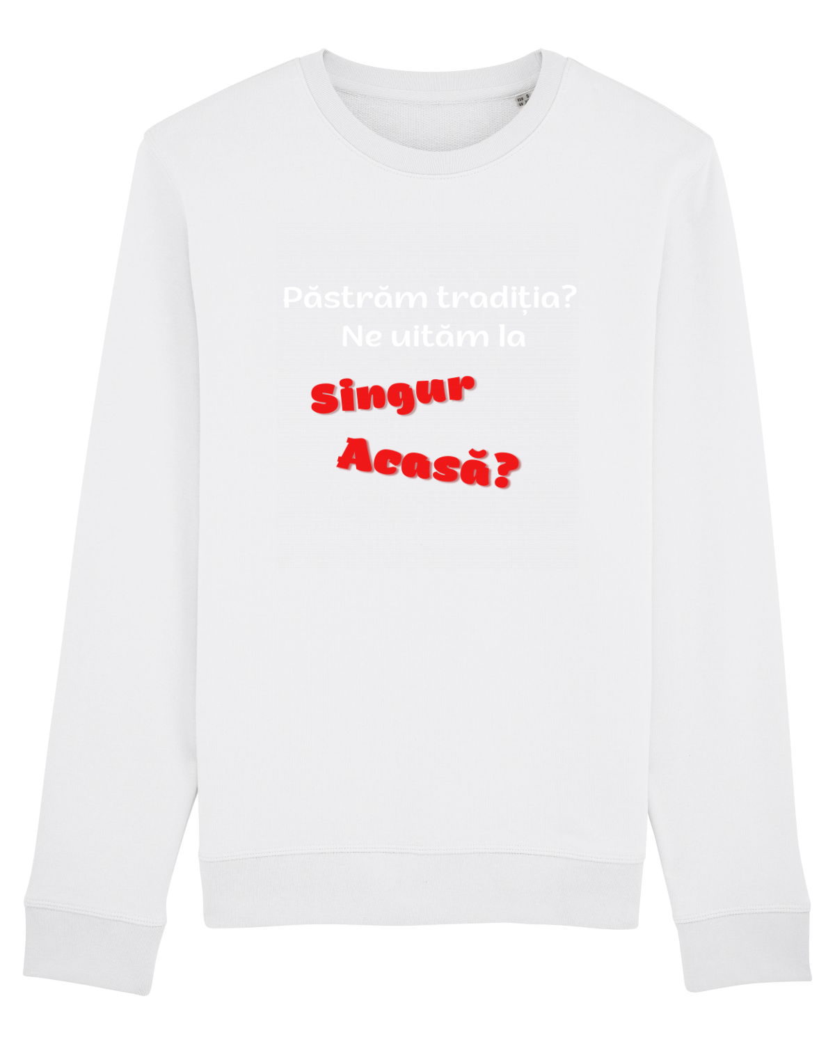Bluză mânecă lungă Unisex Rise White