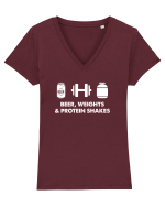 Protein shakes Tricou mânecă scurtă guler V Damă Evoker