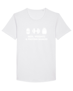 Protein shakes Tricou mânecă scurtă guler larg Bărbat Skater